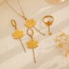 oly-bb98085e41a5b1ce4390356da3a754be Wholesale Tassel Maple Leaf Stainless Steel Pendant
