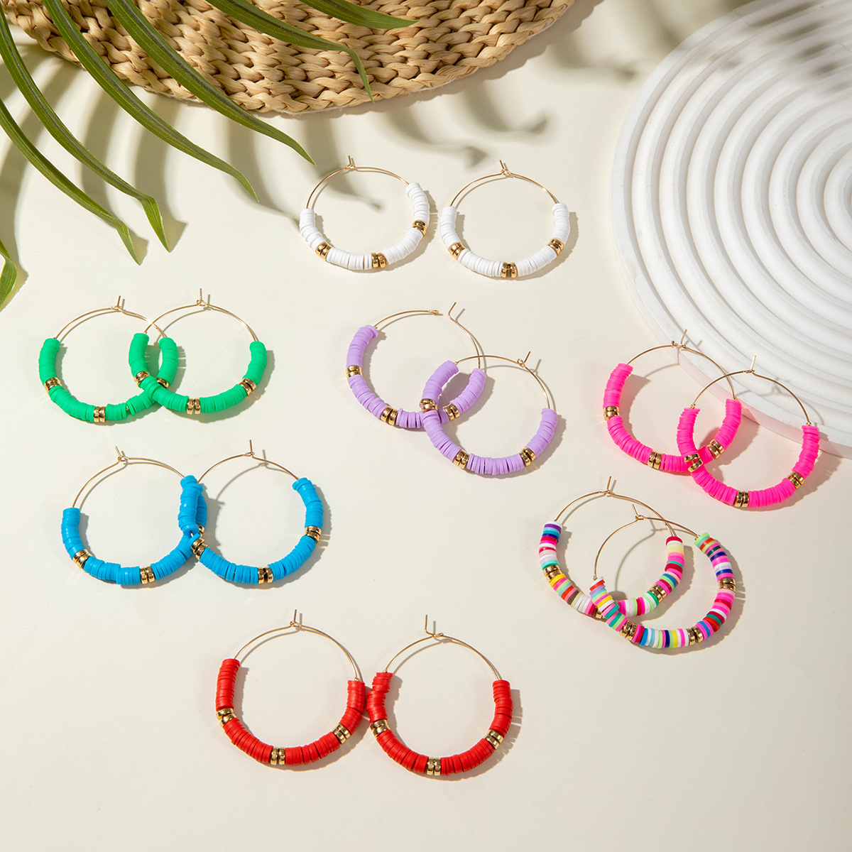 Wholesale European and American Cross-Border Fashion Stylish Dopamine Soft y Earrings Fresh and Sweet Colorfulful Earrings for Women