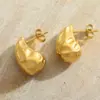 Ion Plating (IP) Real Gold Plated 18K Gold Irregular Geometric 304 Stainless Steel Cute Simple Style Classic Style Waterproof Non Tarnish Ear Studs