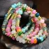 Retro Classic Style Round Natural Stone Beaded Chain Bracelets In Bulk