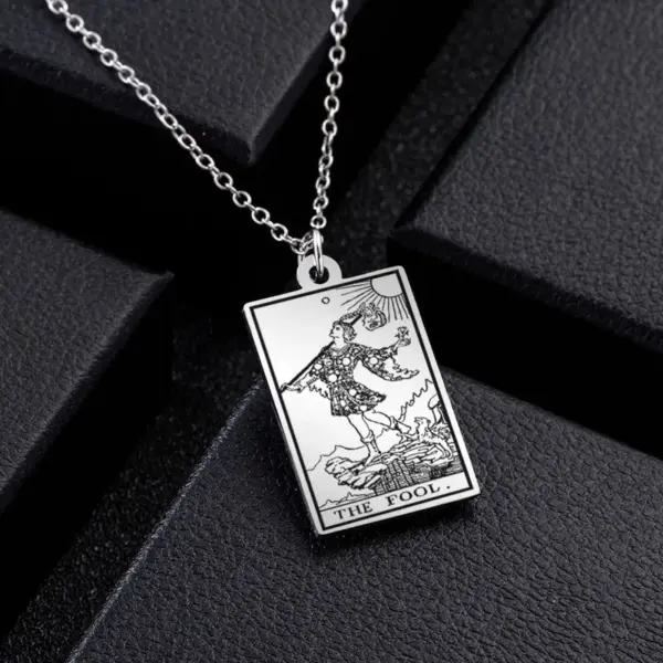 Retro Geometric Stainless Steel Pendant Necklace Plating Stainless Steel Necklaces 1 Piece