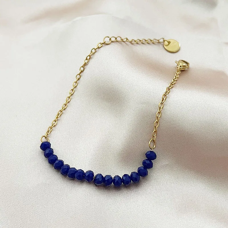 Wholesale Simple Style Square Stainless Steel Irregular Beaded Bracelets