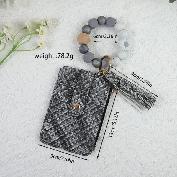 Wholesale Bohemian Daisy Silicone Beaded Wrist Keychain