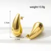 PVD Coated Water oplets 304 Stainless Steel Vintage Style Simple Style Waterproof Non Tarnish Jewelry Set
