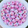 Wholesale Rose pink acrylic heavy-duty hand-painted beads