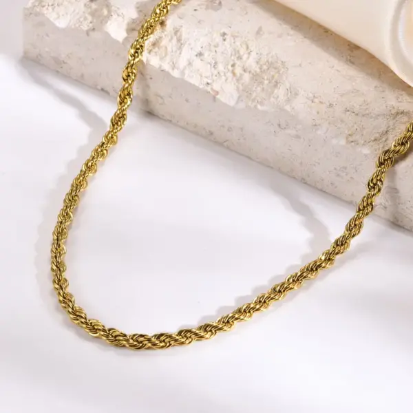 Wholesale Basic Geometric Stainless Steel Plating Necklace