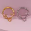 1 Piece 316 Stainless Steel Alloy Rhinestones Nose Rings & Studs Star Rose White Gold Plated Gold Plated Nose Rings & Studs Unisex