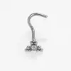 Wholesale 1 Piece Nose Rings & Studs Gothic Simple Style Flower 316L Stainless Steel Waterproof Non Tarnish Surgical Steel Zircon Ion Plating (IP) 14K Gold Plated Ear Cartilage Rings & Studs Nose Rings & Studs