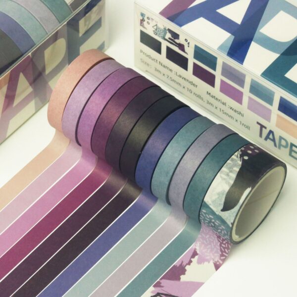 Wholesale diy decorative hand account tape new solid color and paper tape boxed