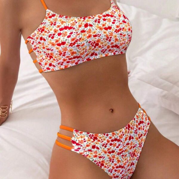 oly-bbc3b345f0167346a8bb53e4a6b4c1ba Wholesale Sexy Strap Neck Tube Top Split Bikini suit Leopard int Swimsuit