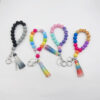 Wholesale silicone beads multi-color handmade bracelet bracelet gradual key ring