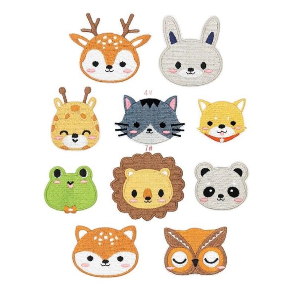 Wholesale Cartoon Animal Embroidered Cloth Stickers Cute Bag Decorative Clothes Stickers Embroidered Patch Cross-border Garment Accessories