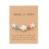 Wholesale Cross-border European and American Bohemian Shell Starfish Woven Pull Bead Bracelet Ins Summer Beach Holiday Foot