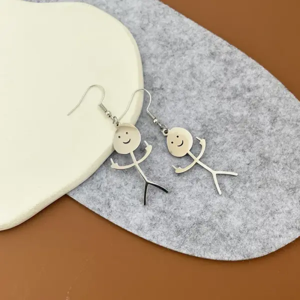 Wholesale Stainless Steel Gingerbread PVD Coated Gold Plated Casual Waterproof Non Tarnish Earrings