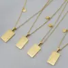 Wholesale Jewelry Fashion Square Constellation 304 Stainless Steel 18K Gold Plated Plating Stainless Steel Necklaces