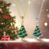 Wholesale Colorful Christmas Tree Necklace