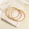 Wholesale Punk Simple Style Round 304 Stainless Steel Plain Bracelet In Bulk