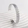 Wholesale Fashion Leaves 304 Stainless Steel 18K Gold Plated Stainless Steel Bracelets In Bulk