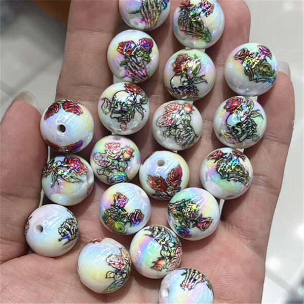 oly-bbd8b9f56714b3dc3c96124f8208aa19 Wholesale 16Mmuv Color-Plated Variety of Halloween Pumpkin Ghost Horror Loose Beads DIY Beaded Pen Mobile Phone Chain Car Hanging Etc