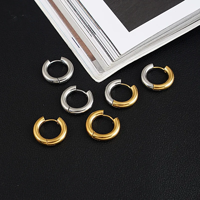 Wholesale Ins Style Geometric Titanium Steel Plating No Inlaid Earrings