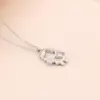 Wholesale 304 Stainless Steel Cartoon Character PVD Coated Artificial Diamond 18K Real Gold Plated Cute Waterproof Non Tarnish Plating Inlay Cable Chain Pendant Necklace