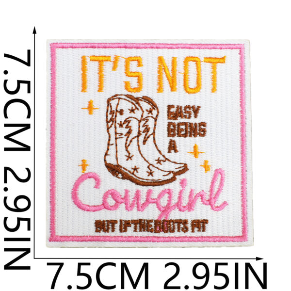 oly-bbf985791bed26a5a89eec5922fede8f Wholesale Western Denim Element Embroidered Zhang Zi Square Computer Embroidered Cloth Sticker Double Gun Denim Girl Patch Patch Ironing