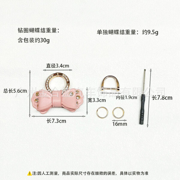 Wholesale Cross-border wholesale Amazon diamond butterfly car keychain couple cute wind zinc alloy rhinestone bag pendant