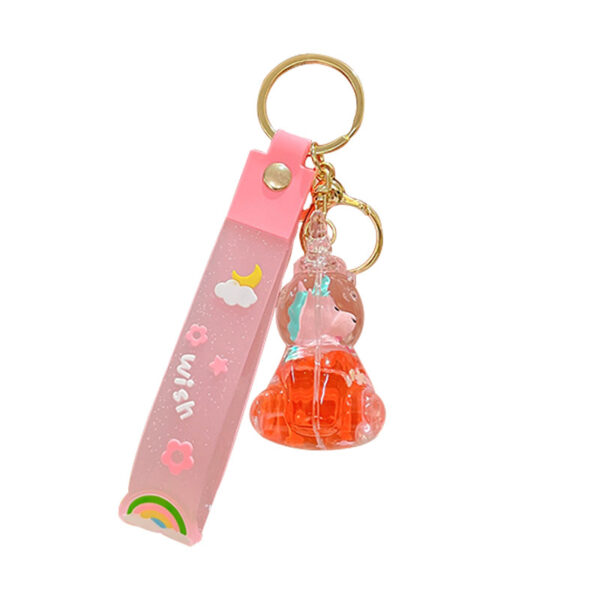 oly-bc0a148f37ed95890c4bd0af0342b379 Wholesale Cartoon cute unicorn oil pendant keychain couple schoolbag pendant car key chain small gift