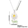Wholesale 304 Stainless Steel Copper K Gold Plated Inlay Sunflower Zircon Copper Necklaces
