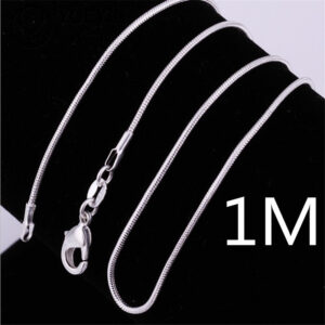 Wholesale 1MM snake bone chain silver-plated snake chain necklace female jewelry European and American hot sale clavicle cross-border exclusive for foreign trade chain