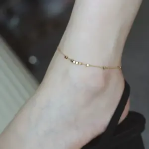 J011-Eight Directions of Wealth - Anklet - Gold