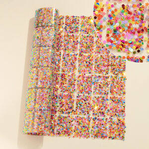 25 green, pink, yellow and blue, round stars and moon sequins / Geometric special-shaped resin hot-melt adhesive tape [whole piece 24*40cm, small square 3*4cm]