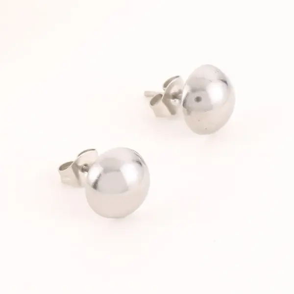 PVD Coated 18K Gold Plated Round Stainless Steel Elegant Cute Waterproof Non Tarnish Ear Studs