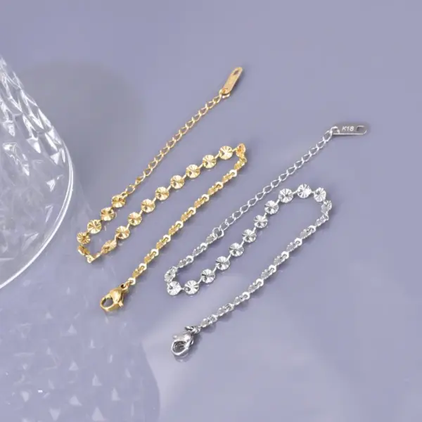 304 Stainless Steel Geometric Ion Plating (IP) 18K Real Gold Plated Elegant Simple Style Waterproof Non Tarnish Gold Bracelets
