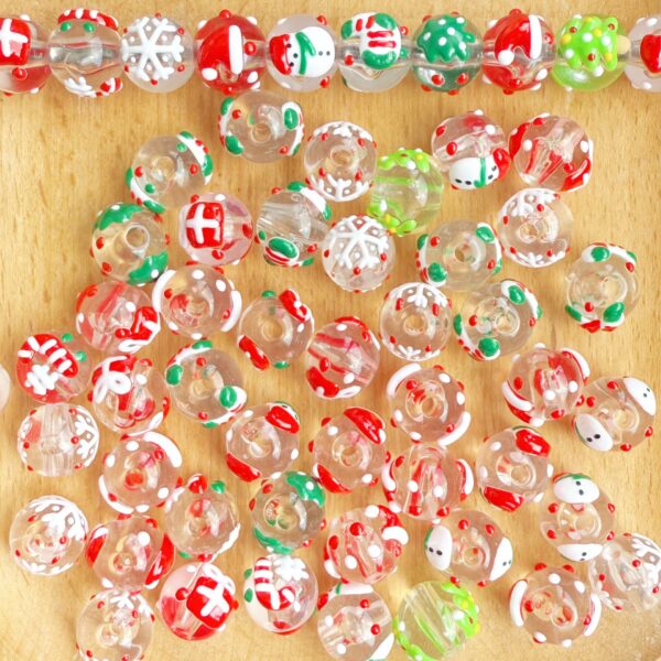 Wholesale Christmas transparent loose beads