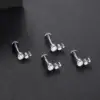 1 Piece Lip Rings Simple Style Shiny Panda Glasses Spider Pure Titanium Titanium Alloy Zircon 14K Gold Plated White Gold Plated Lip Rings Ear Cartilage Rings & Studs
