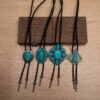 Wholesale Bohemia Blue Pine Stone Men's Bolo Tie Necklace