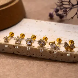 Gold One Piece 1.2 * 8mm / 6#