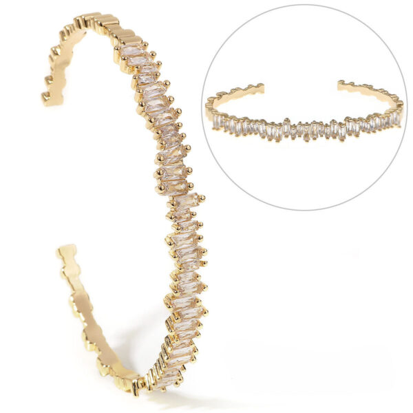 Wholesale Versatile geometric irregular diamond-encrusted bracelet for women, niche high-end exquisite new bracelet jewelry.