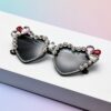 Wholesale Europe and the United States new heart sunglasses women's cat's eye glasses handmade DIY handmade diamond love sunglasses cross-border trend