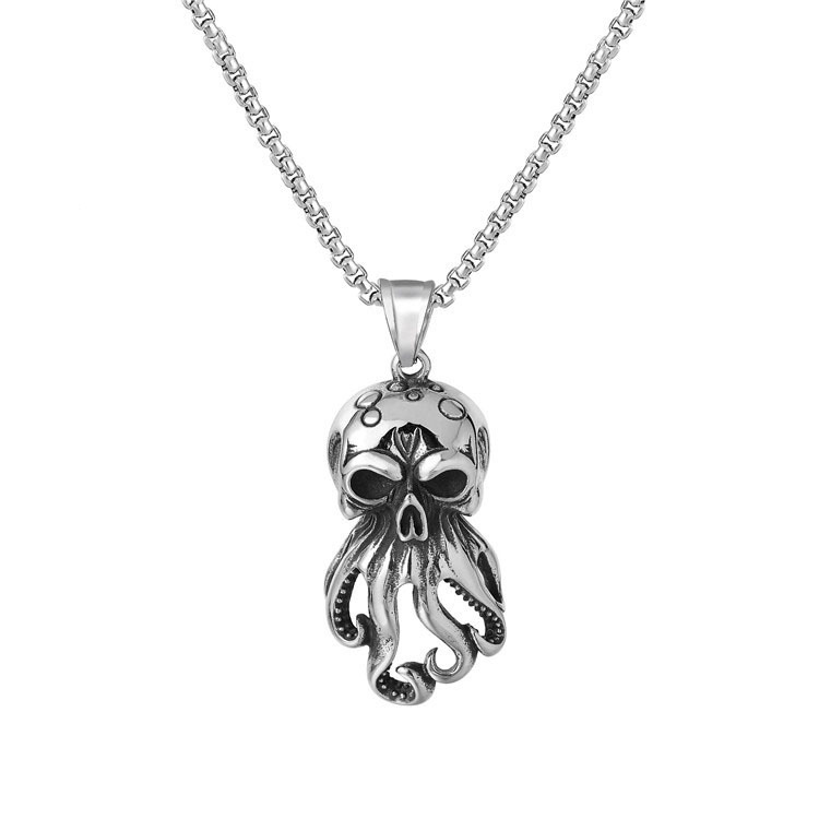 Wholesale Creative hipster personality heart necklace Street men and women human organs titanium steel pendant chain disco aessories