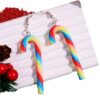 oly-bc5ab38e8bd70910d83ca7895d90ca60 Wholesale Large Candy Cane Christmas Colorful Stripesd Rainbow Candy Pendant Earrings