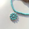 oly-bc5ddb6dc901a0ceb7ceb1b0d483bbd8 Wholesale Cross-border Europe and the United States new retro flower necklace turquoise earrings western wind exaerated turquoise necklace