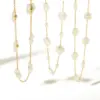 Wholesale PVD Coated Real Gold Plated 18K Gold Flower Shell 304 Stainless Steel Simple Style Classic Style Waterproof Non Tarnish 304 Stainless Steel Necklace