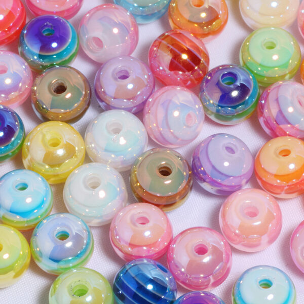 Wholesale 10mm Horizontal Candy Beads Acrylic Handmade DIY Beads Loose Beads Mobile Phone Chain Key Chain Bag Accessories Accessories