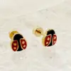 Wholesale PVD Coated Real Gold Plated 14K Gold Lips Flower Butterfly 304 Stainless Steel Simple Style Commute Waterproof Non Tarnish Ear Studs