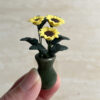 Wholesale 1:12 dollhouse accessories dollhouse mini plant clay flower handmade flower sunflower flower arrangement model