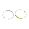 Wholesale Simple Style C Shape Solid Color Stainless Steel Plating Cuff Bracelets