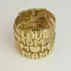 Wholesale Jewelry Vintage Style Classic Style Letter 304 Stainless Steel Brass Plating Bracelets Mesh Strap