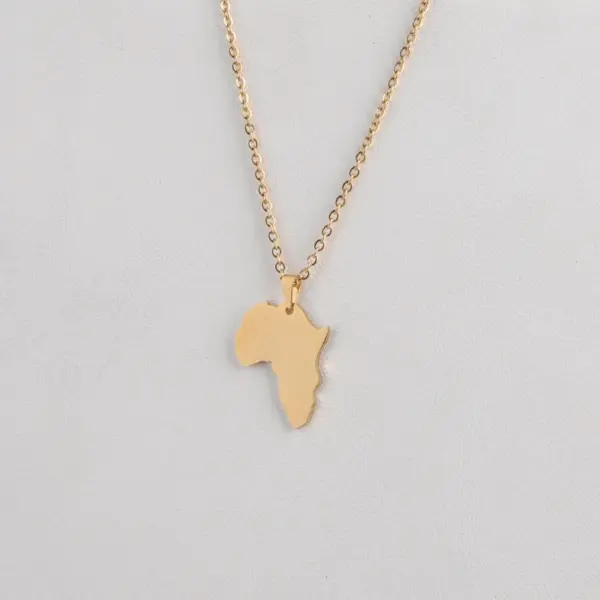 Wholesale 304 Stainless Steel Map Customization Laser Engraving PVD Coated 18K Real Gold Plated Vintage Style Waterproof Non Tarnish Plating Chain Cable Chain Lobster Trigger Clasp Closure Rose Gold Gold Silver Pendant Necklace